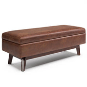 Owen - Upholstered Rectangular Storage Ottoman - R&R Furniture Gallery (Fountain Valley, CA)