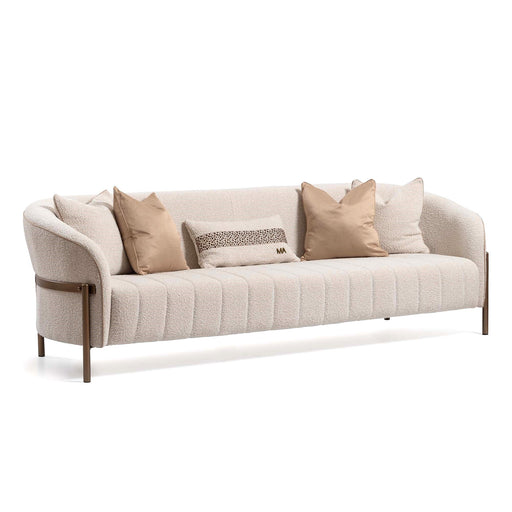 Lisbon - Sofa - Oyster / Matte Bronze - R&R Furniture Gallery (Fountain Valley, CA)