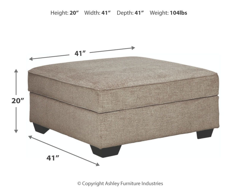 Bovarian - Ottoman With Storage - Stone - R&R Furniture Gallery (Fountain Valley, CA)