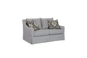 Loveseat With Skirt And Reversable Cushions And 2 Pillows - Light Gray - R&R Furniture Gallery (Fountain Valley, CA)