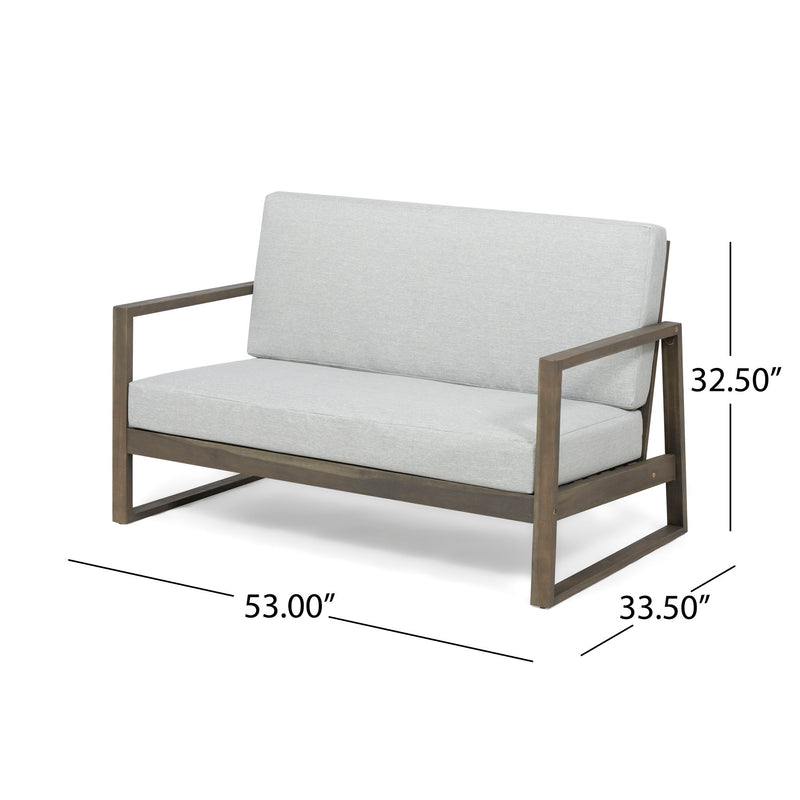 Belgian - Loveseat & Coffee Table Set With Water Resistant Cushions - R&R Furniture Gallery (Fountain Valley, CA)