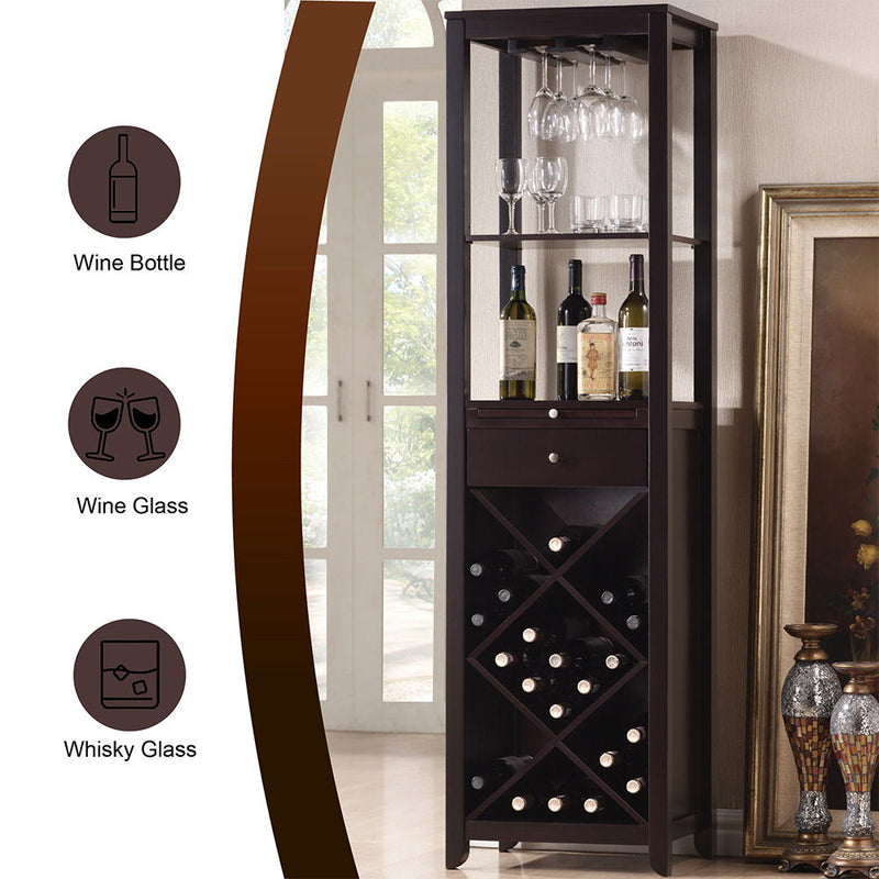 Casey - Wine Cabinet - Wenge - R&R Furniture Gallery (Fountain Valley, CA)