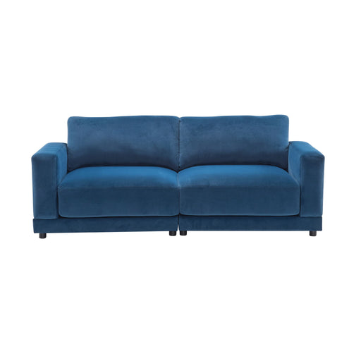 Modern Square Arm Sofa With Soft Fabric Upholstery, Deep Cushions - R&R Furniture Gallery (Fountain Valley, CA)