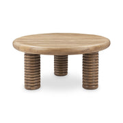 Ilaria - Reclaimed Wood Round Coffee Table - Sand Washed - R&R Furniture Gallery (Fountain Valley, CA)