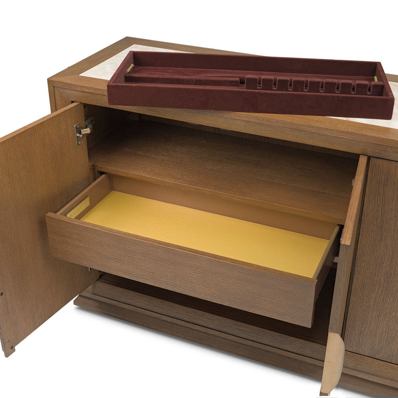Portrait - Sideboard With LED Lights - Sienna Brown - R&R Furniture Gallery (Fountain Valley, CA)