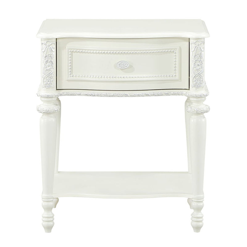 Dorothy - Nightstand With 1 Drawer - Ivory - R&R Furniture Gallery (Fountain Valley, CA)