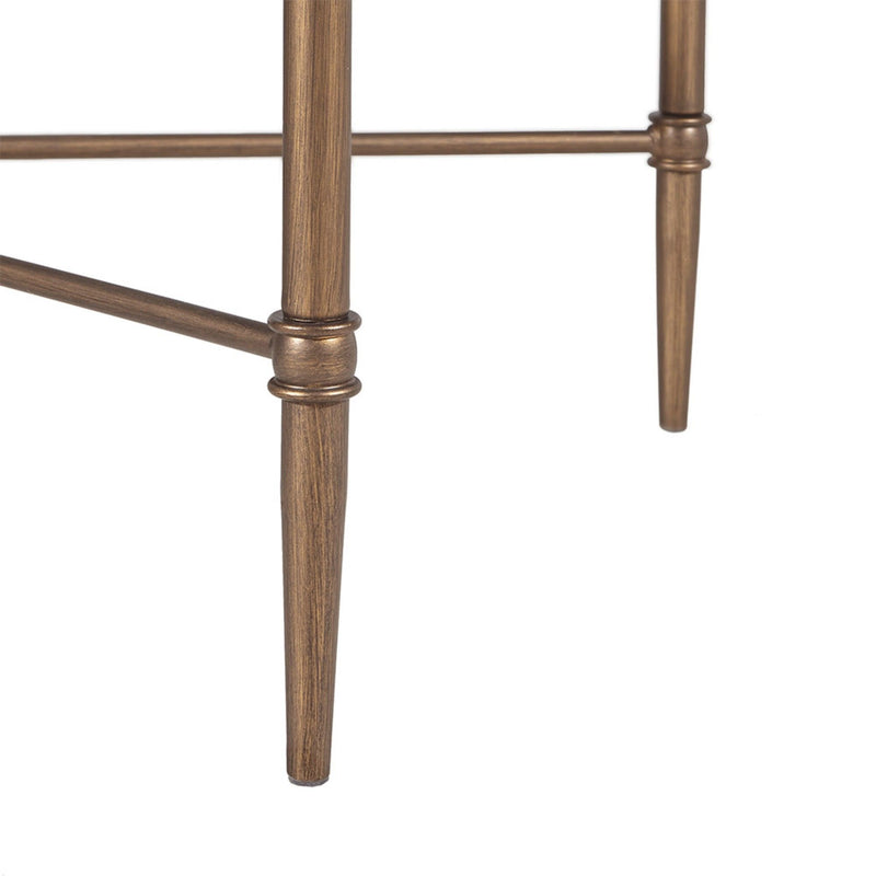 Metal Rectangle Coffee Table With Tempered Glass Top - Bronze - R&R Furniture Gallery (Fountain Valley, CA)