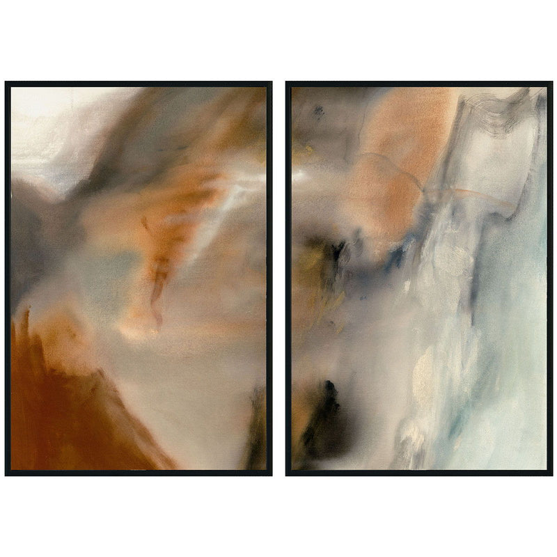 Podent - 60" x 40" Painting By Buddy Whitlock (Set of 2) - Black - R&R Furniture Gallery (Fountain Valley, CA)