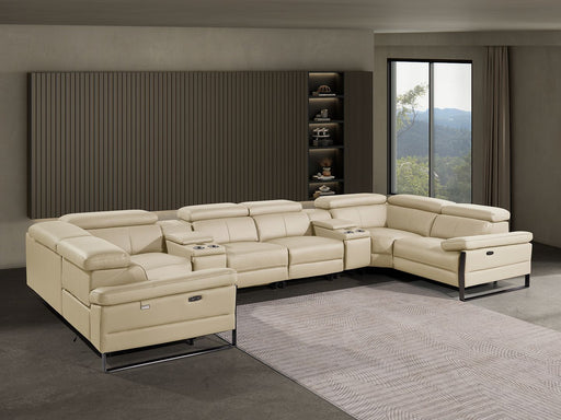 1246 - 8-Piece U-Shaped Modular Power Reclining Sectional With 2 Power Recliners And Power Headrests - R&R Furniture Gallery (Fountain Valley, CA)