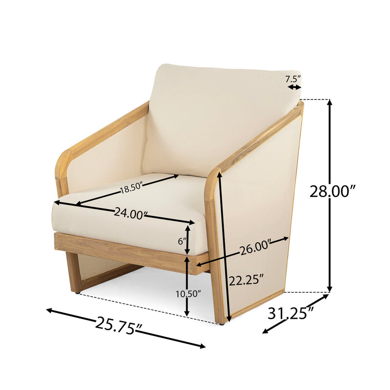 Royal - Wood Textilene Club Chair - R&R Furniture Gallery (Fountain Valley, CA)