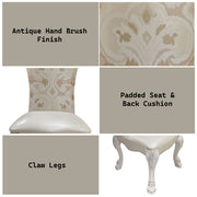 Dresden - Side Chair (Set of 2) - Fabric & Bone White - R&R Furniture Gallery (Fountain Valley, CA)