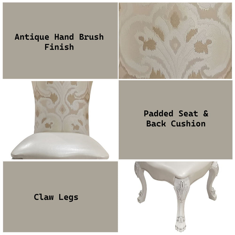 Dresden - Side Chair (Set of 2) - Fabric & Bone White - R&R Furniture Gallery (Fountain Valley, CA)