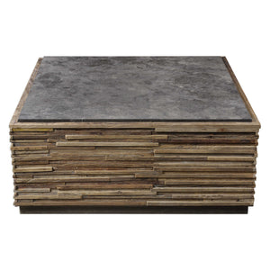 Malia - Coffee Table - Gray / Woodtone