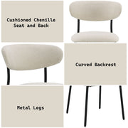 Jirina - Side Chair (Set of 2) - Beige Chenille - R&R Furniture Gallery (Fountain Valley, CA)