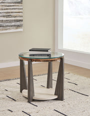 Frazwa - Round End Table - Multi - R&R Furniture Gallery (Fountain Valley, CA)