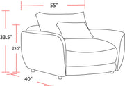 Utopia - Sofa And 2 Chair And Half - Mega Ivory - R&R Furniture Gallery (Fountain Valley, CA)