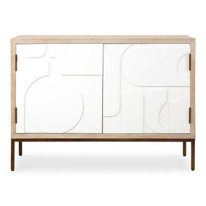 Weimar - 2 Door Cabinet - White / Woodtone
