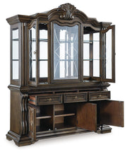 Maylee - Dining Buffet And Hutch - Dark Brown - R&R Furniture Gallery (Fountain Valley, CA)