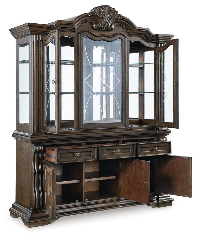 Maylee - Dining Buffet And Hutch - Dark Brown - R&R Furniture Gallery (Fountain Valley, CA)