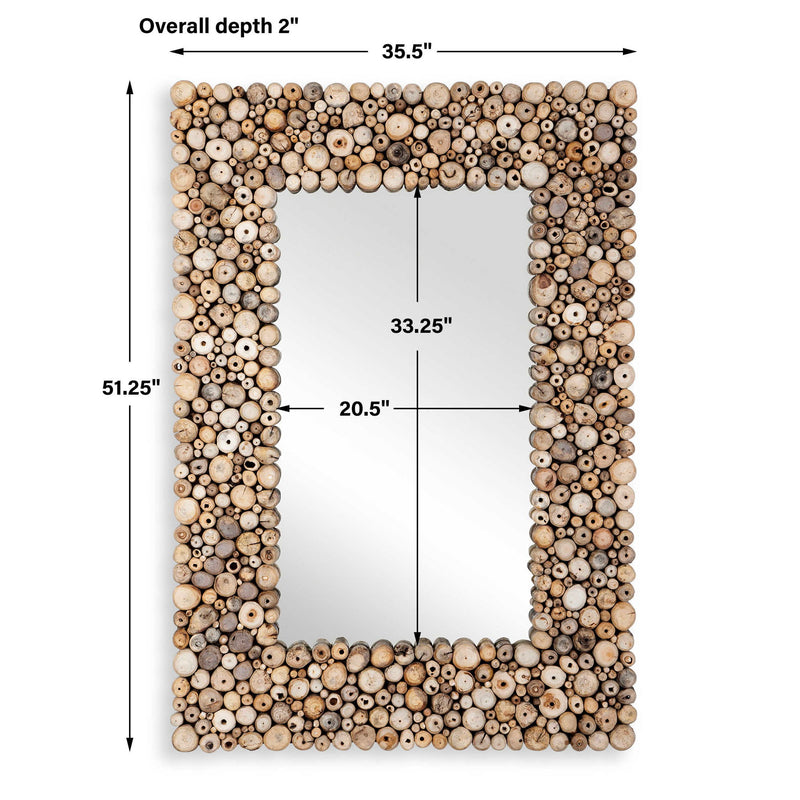 Timberwood - Rectangular Mirror - Light Brown