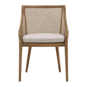 Arcata - Dining Chair - Medium Brown And Beige