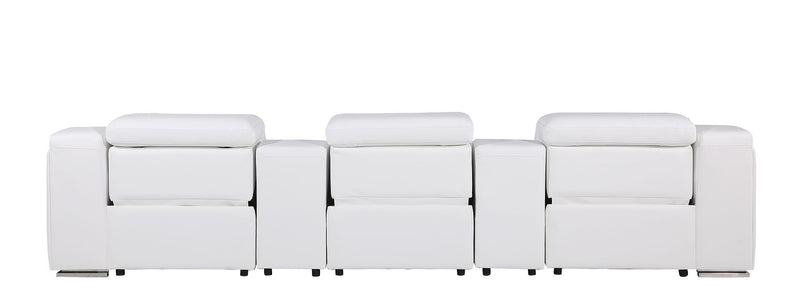 1116 - 5-Piece Modular Power Reclining Sofa In With 3 Power Recliners & Power Headrests