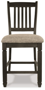 Tyler Creek - Upholstered Barstool (Set of 2) - Black / Grayish Brown - R&R Furniture Gallery (Fountain Valley, CA)