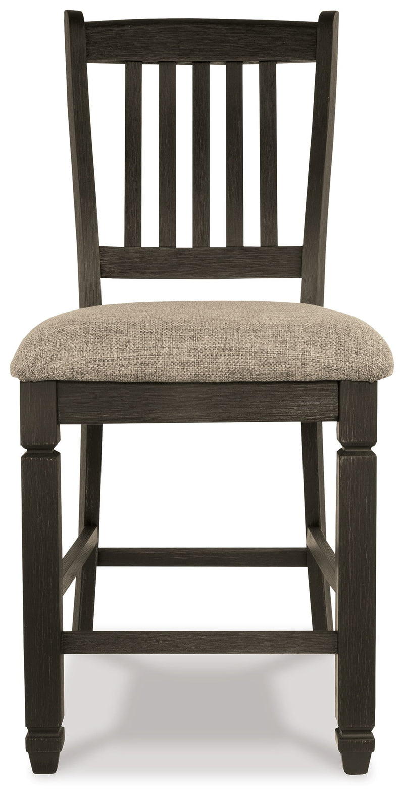 Tyler Creek - Upholstered Barstool (Set of 2) - Black / Grayish Brown - R&R Furniture Gallery (Fountain Valley, CA)