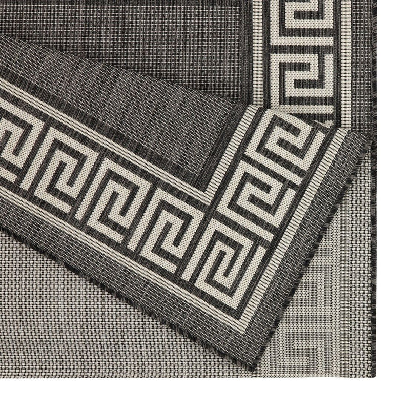 Sunshine - 5'3" X 7'3" Polypropylene Indoor, Outdoor Area Rug - Anthracite - R&R Furniture Gallery (Fountain Valley, CA)