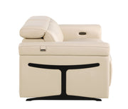 1126 - Top Grain Power Reclining Italian Leather Loveseat - R&R Furniture Gallery (Fountain Valley, CA)