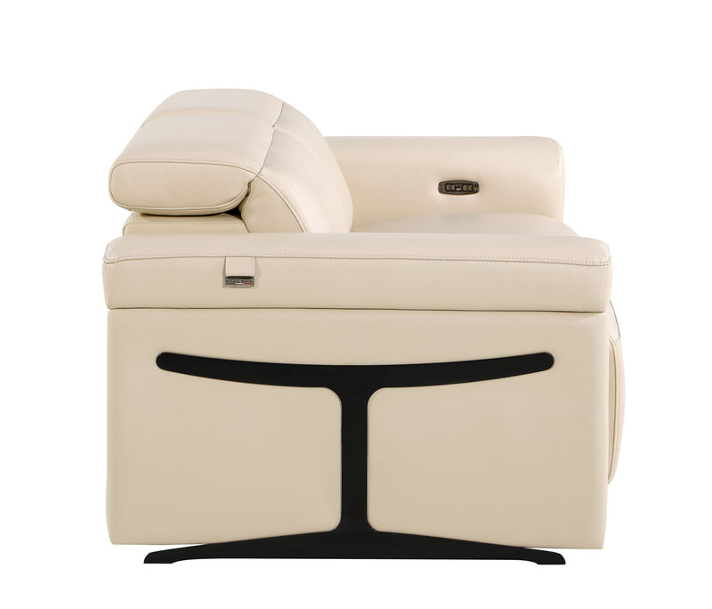 1126 - Top Grain Power Reclining Italian Leather Loveseat - R&R Furniture Gallery (Fountain Valley, CA)