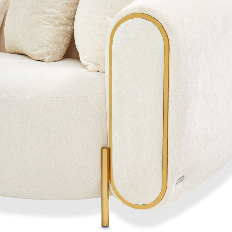 Sassani - Sofa - Crepe / Gold - R&R Furniture Gallery (Fountain Valley, CA)