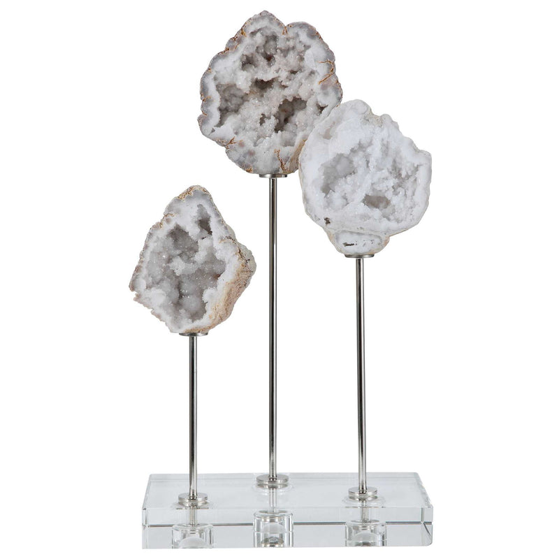 White natural stone sculpture from Uttermost's Cyrene collection, decorative figurine for modern interior decor.