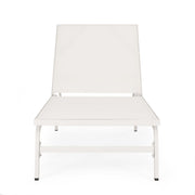Noble House Finn outdoor chaise lounge with sleek modern design, featuring comfortable cushions for outdoor relaxation.