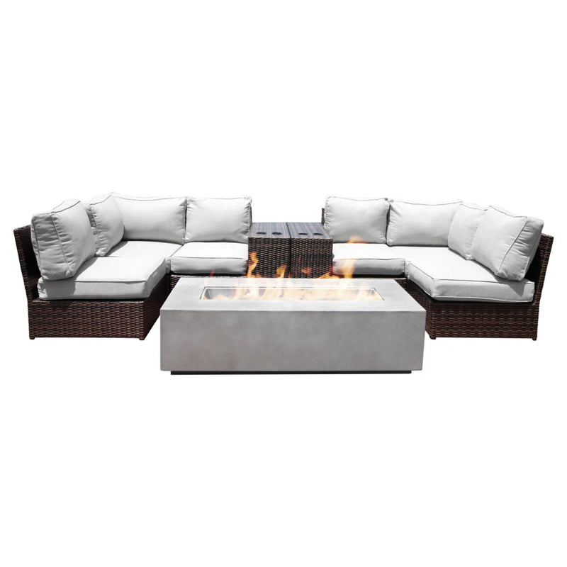 Outdoor Elegance Conversation Set With Fire Pit - R&R Furniture Gallery (Fountain Valley, CA)