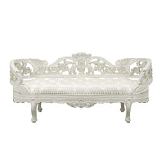 Adara - Bench - Pearl White Synthetic Leather & Antique White - R&R Furniture Gallery (Fountain Valley, CA)