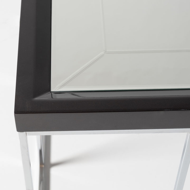 Carmela - End Table - Glossy Charcoal Sand - R&R Furniture Gallery (Fountain Valley, CA)