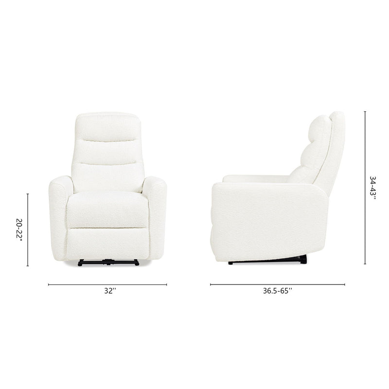Bloomy - High Back Power Recliner Motion Chair - Chiffon White - R&R Furniture Gallery (Fountain Valley, CA)