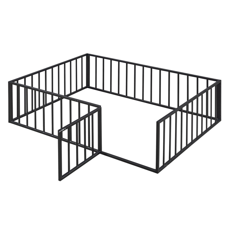 Metal Floor Bed Frame With Fence And Door - R&R Furniture Gallery (Fountain Valley, CA)