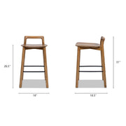 Sven - Modern Minimalist Low Back Counter Stool - Dark Brown Walnut - R&R Furniture Gallery (Fountain Valley, CA)