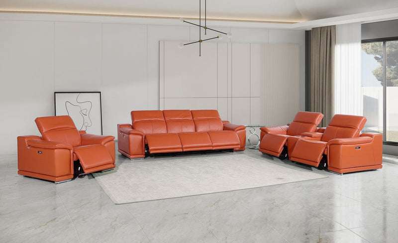 9762 - 7-Piece Modular Power Reclining Sofa, Loveseat And Chair Set With 6 Power Recliners In