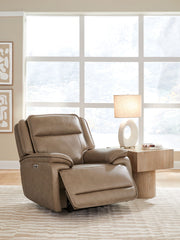 Glencroft - Power Recliner / Adjustable Headrest - Sahara - R&R Furniture Gallery (Fountain Valley, CA)