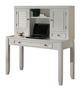 Boca - Desk With Hutch - Cottage White - R&R Furniture Gallery (Fountain Valley, CA)