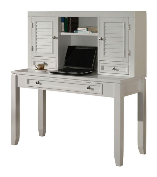 Boca - Desk With Hutch - Cottage White - R&R Furniture Gallery (Fountain Valley, CA)