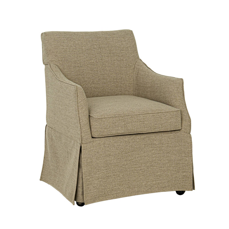 London - Upholstered Skirted Dining Arm Chair - R&R Furniture Gallery (Fountain Valley, CA)