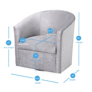 Eden - Swivel Chair With Upholstery And Hardwood Frame - R&R Furniture Gallery (Fountain Valley, CA)