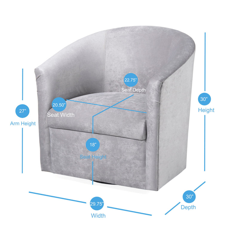 Eden - Swivel Chair With Upholstery And Hardwood Frame - R&R Furniture Gallery (Fountain Valley, CA)