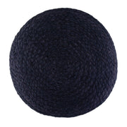 Handcrafted round accent pouf from Simpli-Home with soft fabric upholstery and plush filling, ideal for living room decor.