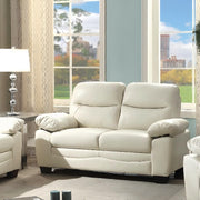 Glory Furniture Marta stationary loveseat with plush fabric upholstery and modern design, featuring cushioned armrests and a cozy seating area.