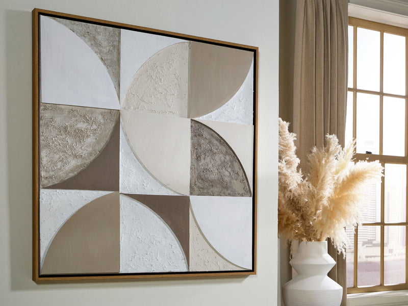 Harelman - Wall Art - Tan / Taupe / White - R&R Furniture Gallery (Fountain Valley, CA)
